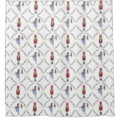 くるみクラッカーバレエクリスマスバスルームの装飾 シャワーカーテン (正面)