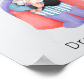 くるみクラッカーバレエドロッセルマイヤーパステルクリスマス ポスター (角)