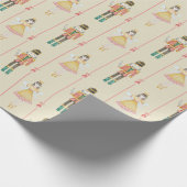 くるみクラッカーバレエバレリーナピンクビンテージクリスマス ラッピングペーパー (角)