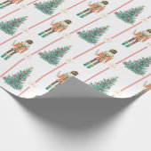 くるみクラッカーバレエバレリーナレッドヴィンテージクリスマス ラッピングペーパー (角)