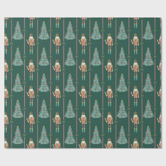 くるみクラッカーバレエバレリーナヴィンテージクリスマス ラッピングペーパー (フラット)