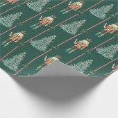 くるみクラッカーバレエバレリーナヴィンテージクリスマス ラッピングペーパー (角)