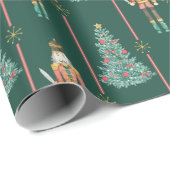 くるみクラッカーバレエバレリーナヴィンテージクリスマス ラッピングペーパー (ロールコーナー)