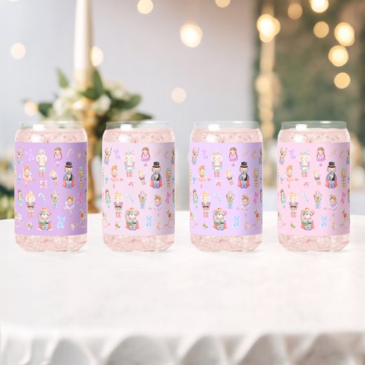 くるみクラッカーバレエパステルパターン ガラス缶 (インサイチュ (ウェディング))