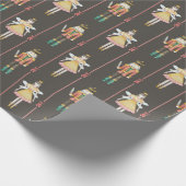 くるみクラッカーバレエピンクバレリーナヴィンテージクリスマス ラッピングペーパー (角)