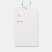 くるみクラッカーバレエピンクバレリーナ水彩 ギフトタグ (裏面)