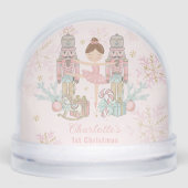 くるみクラッカーバレエピンク1stクリスマスベビー写真 (正面)