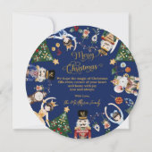 くるみクラッカーバレエヴィンテージメリークリスマスフォト シーズンカード (裏面)