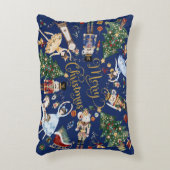 くるみクラッカーバレエヴィンテージメリークリスマスプレゼント アクセントクッション (正面(垂直))