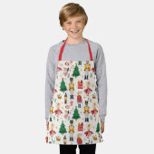くるみクラッカーバレエ休暇パターン エプロン (着用した状態)