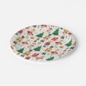 くるみクラッカーバレエ休暇パターン ペーパープレート (アングル)