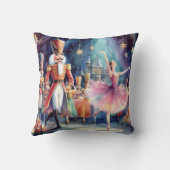 くるみクラッカーバレエ水彩クリスマスバレリーナ クッション (裏面)