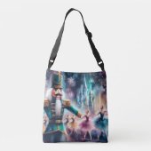 くるみクラッカーバレエ水彩クリスマスバレリーナ クロスボディバッグ (裏面)