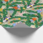 くるみクラッカーバレエ王室のバウのクリスマスラッピング ラッピングペーパー (角)