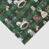 くるみクラッカーバレエ陽気クリスマスグリーンプレイド 薄葉紙 (詳細)