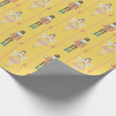 くるみクラッカーバレエ靴バレリナヴィンテージクリスマス ラッピングペーパー (角)