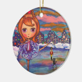 くるみクラッカーバレエ黒猫キャンディカンかわいい セラミックオーナメント (左)