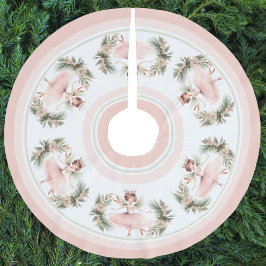 くるみクラッカーバレリーナバレエピンクエレガントク ブラッシュドポリエステルツリースカート