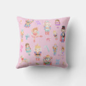 くるみクラッカーパステルクリスマス クッション (裏面)