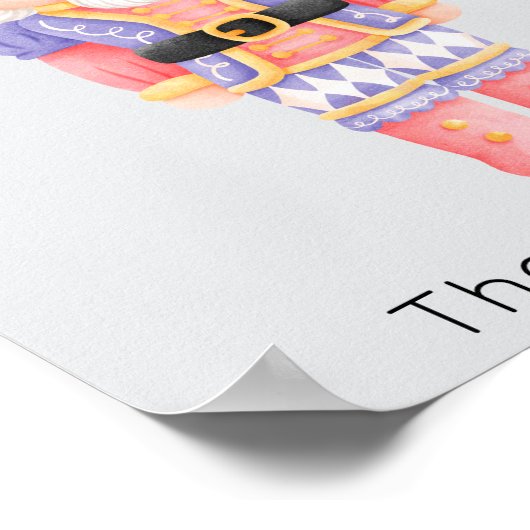 くるみクラッカーパステルクリスマス ポスター (角)