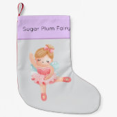くるみクラッカーパステルシュガープラムフェアリー スモールクリスマスストッキング (正面)
