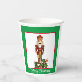 くるみクラッカーパーソナライズ文字x 2クリスマス 紙コップ (正面)