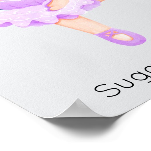 くるみクラッカーパープル砂糖プラム妖精クリスマス ポスター (角)