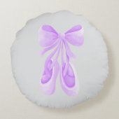 くるみクラッカーパープル砂糖プラム妖精クリスマス ラウンドクッション (裏面)