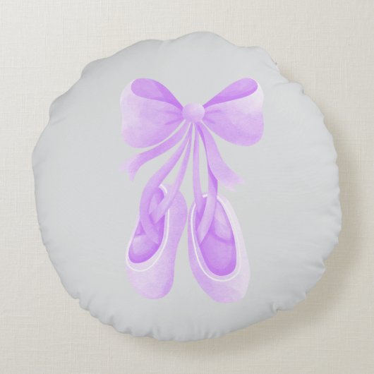 くるみクラッカーパープル砂糖プラム妖精クリスマス ラウンドクッション (裏面)