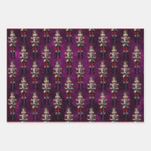 くるみクラッカーパープル金ゴールドレッド ラッピングペーパーシート (正面2)