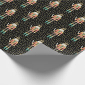 くるみクラッカービンテージクリスマス ラッピングペーパー (角)