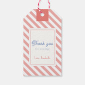 くるみクラッカーピンククリスマスツリーホリデイ誕生日 ギフトタグ (裏面)