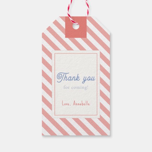 くるみクラッカーピンククリスマスツリーホリデイ誕生日 ギフトタグ (裏面)