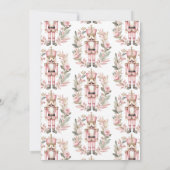 くるみクラッカーピンクリースクリスマスホリデーパーティー 招待状 (裏面)