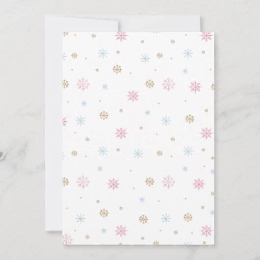 くるみクラッカーピンク誕生日カプセルノートメッセージカード サンキューカード (裏面)