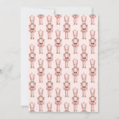 くるみクラッカーピンク金ゴールドオーナメントホリデーパーティー 招待状 (裏面)