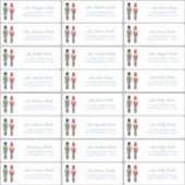 くるみクラッカーファミリークリスマスカードアドレスステッカー シール (正面)