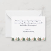 くるみクラッカーフォトクリスマスホリデーカード ノートカード (裏面)