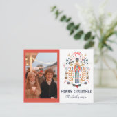 くるみクラッカーフォトクリスマスホリデーカード ポストカード (スタンド正面)