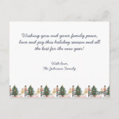 くるみクラッカーフォトクリスマスホリデーカード ポストカード (裏面)