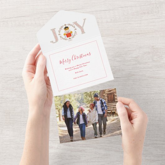 くるみクラッカープリンスホリデーフォト オールインワン招待状 (貼ってはがせる)