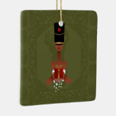 くるみクラッカーホリデーギフトクリスマスオーナメントスクエア セラミックオーナメント (右)