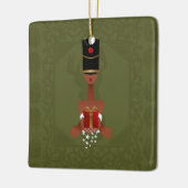 くるみクラッカーホリデーギフトクリスマスオーナメントスクエア セラミックオーナメント (左)