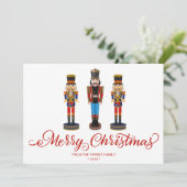 くるみクラッカーホリデークリスマスパーティーグリーティングカード (スタンド正面)
