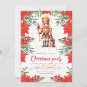 くるみクラッカーホリデーグリーンリークリスマスパーティー 招待状 (正面)