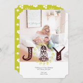 くるみクラッカーホリデーフォトカードジョイ シーズンカード (正面/裏面)