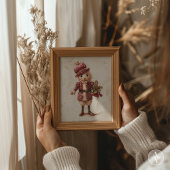 くるみクラッカーホリー絵を描ベリーのクリスマスアート ポスター