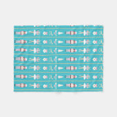 くるみクラッカーホームデコール – ミックスとマッチ フリースブランケット (正面(横))