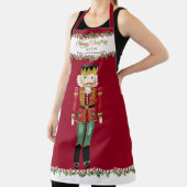 くるみクラッカーメリークリスマスキッズ名が大好き エプロン (インサイチュ)