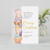 くるみクラッカーメリークリスマスフォイルホリデーカード 箔シーズンカード (立ち正面)